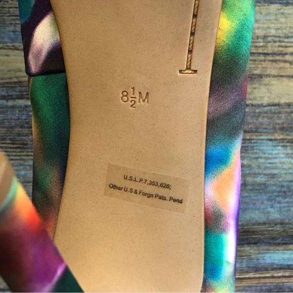 Guess Honora3 Womens Stilettos Peep Toes Multicolor Textile Uppers Size 8.5 - Picture 9 of 13